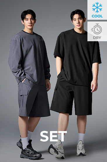 [SET] 쿨리스트 우븐 카고 세트