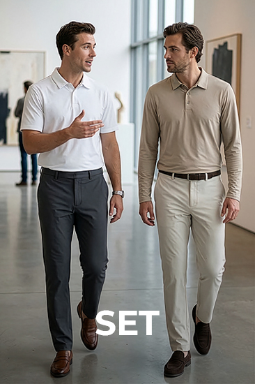 [스타터팩] 에코덱스 티셔츠 & 매직밴딩 슬랙스 세트