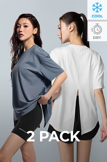 [2PACK] 아이스페더 메쉬 2.0 백 슬릿 숏슬리브