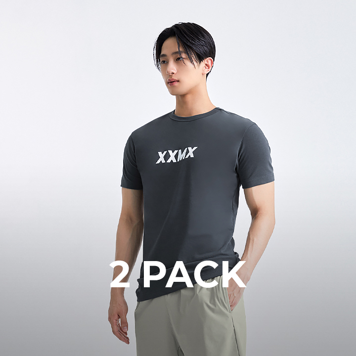 젝시믹스 머슬핏 듀얼라이트 숏슬리브 2팩 XMMST01H2