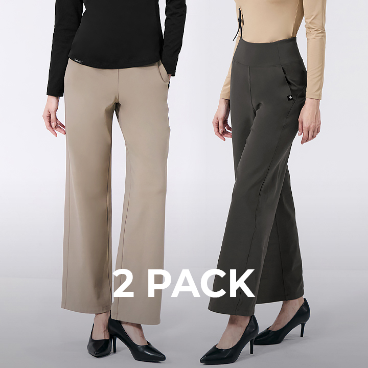 젝시믹스 홀딩웜 플러피 와이드 팬츠 2팩 XWFTP03J3_XWFTP04J3